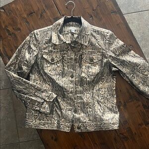 Chicos Animal Print Jacket